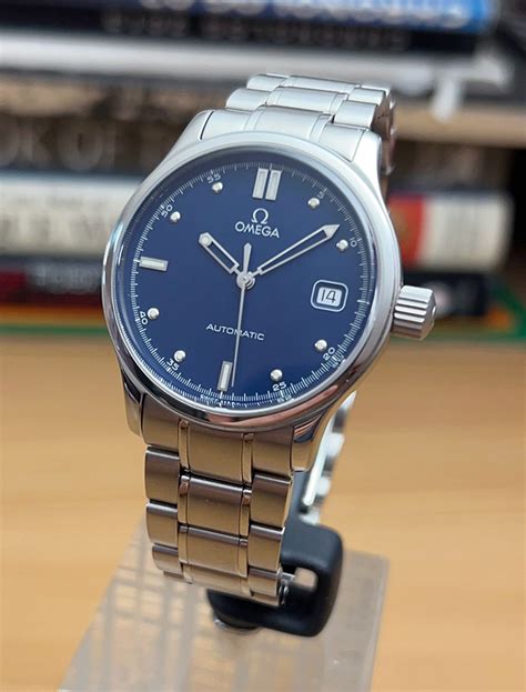 omega classic 5203.80|OMEGA Classic Date 5203.80 Wristwatch SS Automatic Blue .